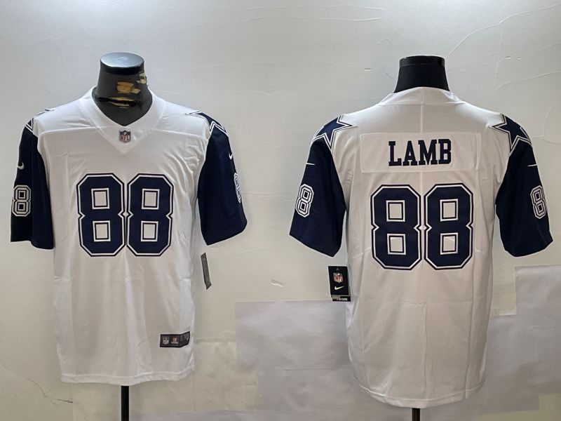 Men Dallas Cowboys #88 Lamb White 2024 Nike Limited NFL Jersey style 1->dallas cowboys->NFL Jersey